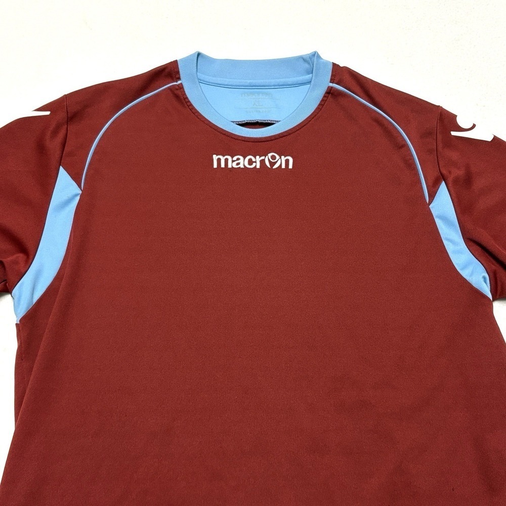 Macron Vesta Soccer Jersey Sz XL Maroon Cardinal Columbia Blue Training Top 2016 - Picture 2 of 10